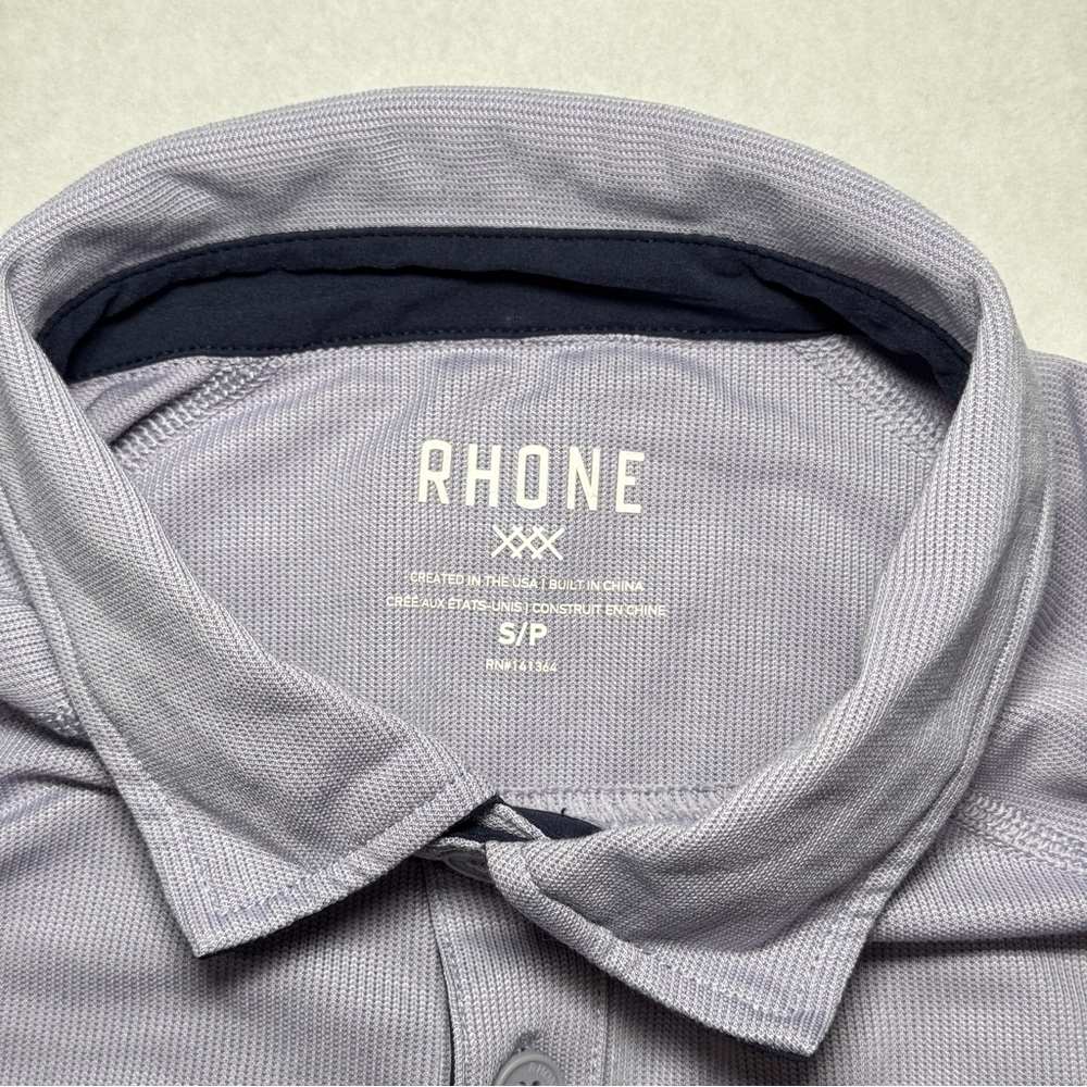 Rhone Performance Polo Shirt Mens Sm Purple Short Sleeve Stretch Golf Athletic - Picture 3 of 8